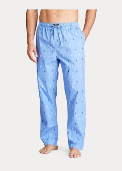 Pantalones De Pijama Polo Ralph Lauren Hombre Azules / Blancos - Signature Pony - EVAPD5287